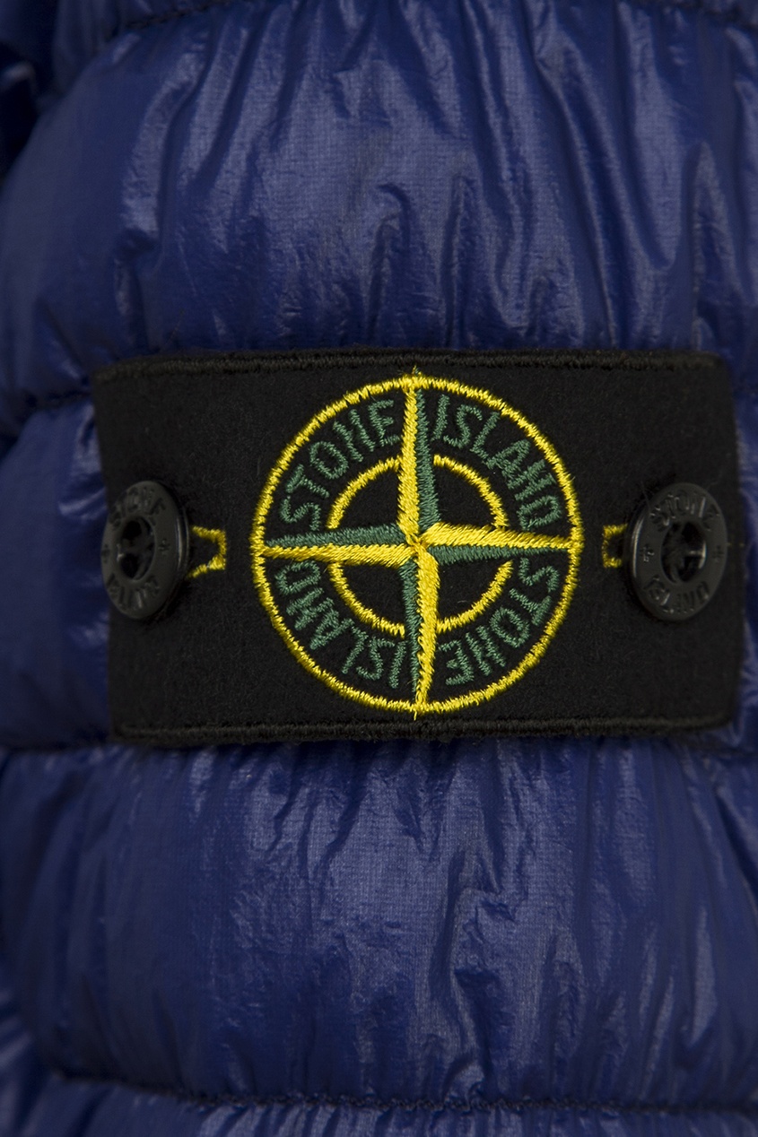 фото Синяя стеганая куртка Stone island kids