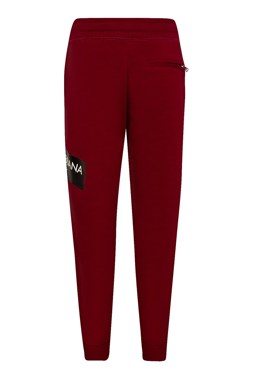 фото Красные брюки с логотипом dolce&gabbana