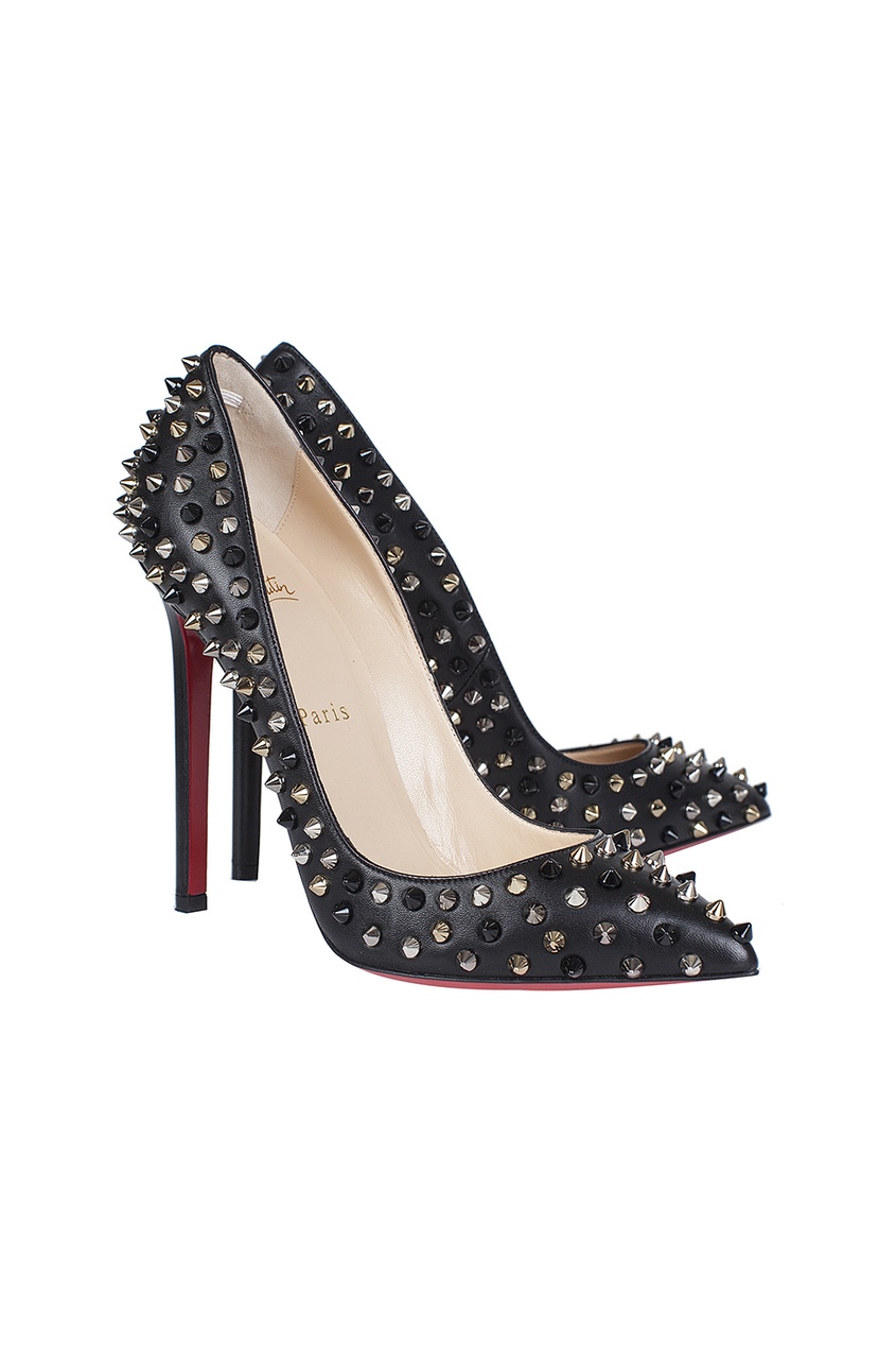 фото Кожаные туфли Pigalle Spikes 120 Nappa Christian louboutin