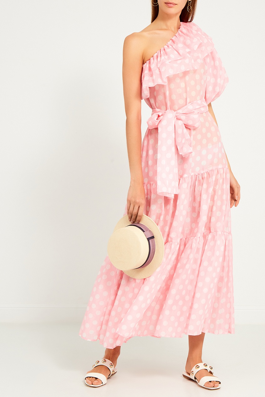 фото Розовое платье с асимметричным верхом lisa marie fernandez