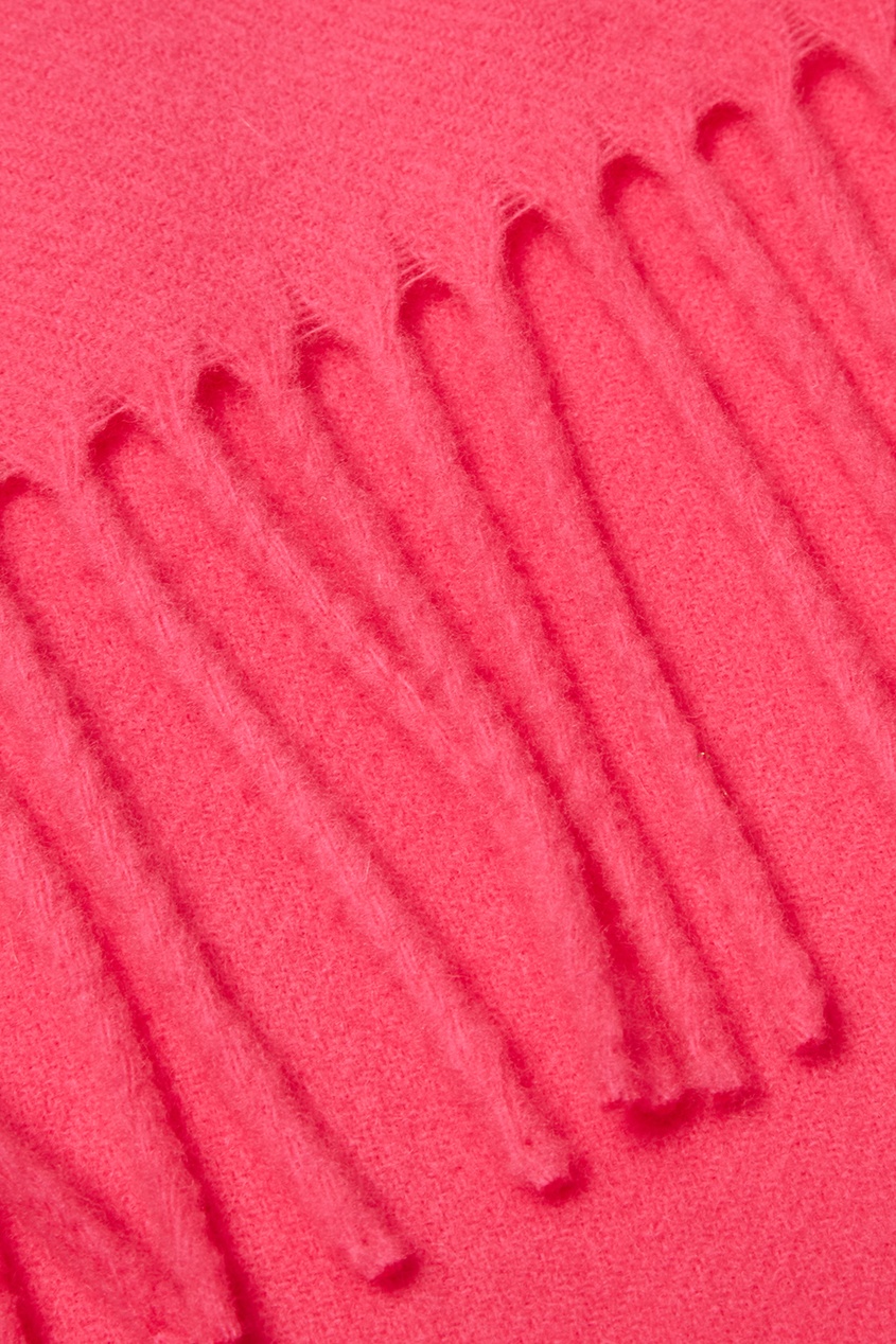 фото Розовый шерстяной шарф Acne studios