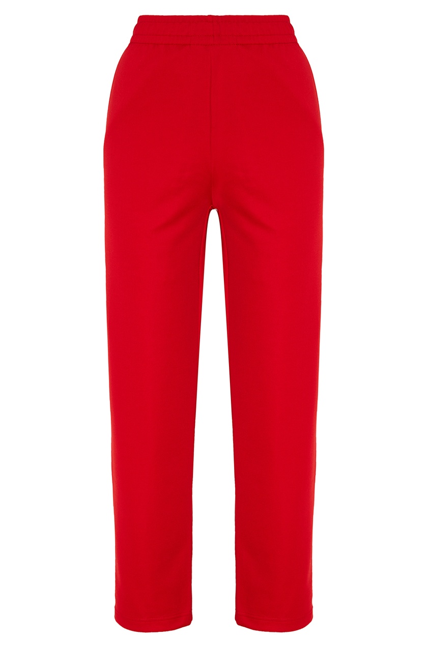 фото Красные брюки с цветными лампасами acne studios