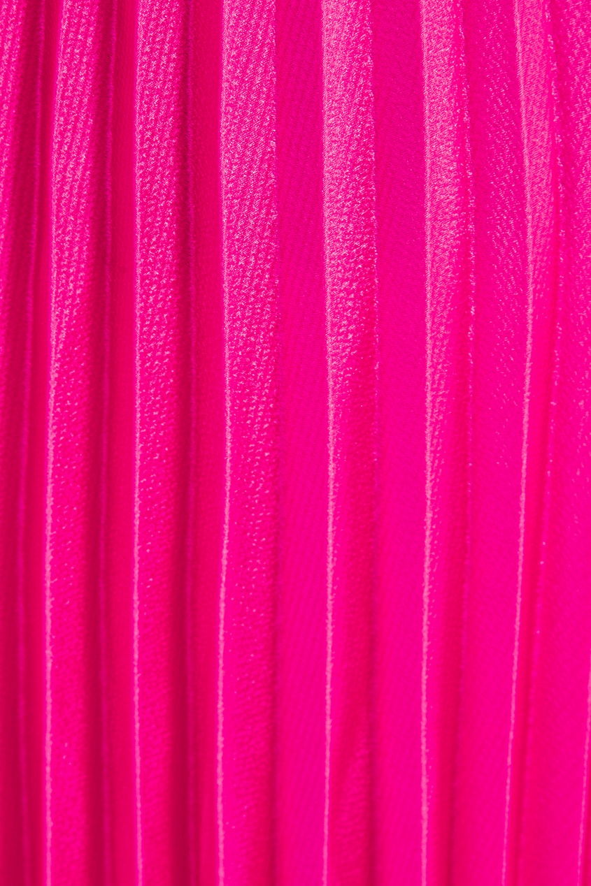 Розовая юбка плиссе сетка