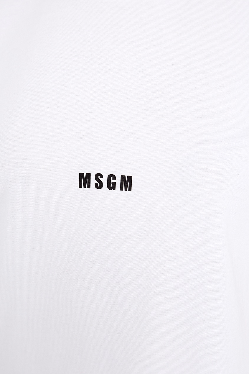 фото Белая футболка из хлопка msgm