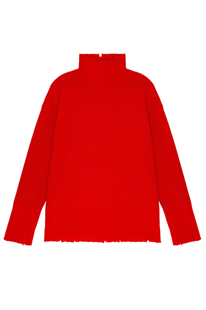 фото Красный вязаный свитер msgm