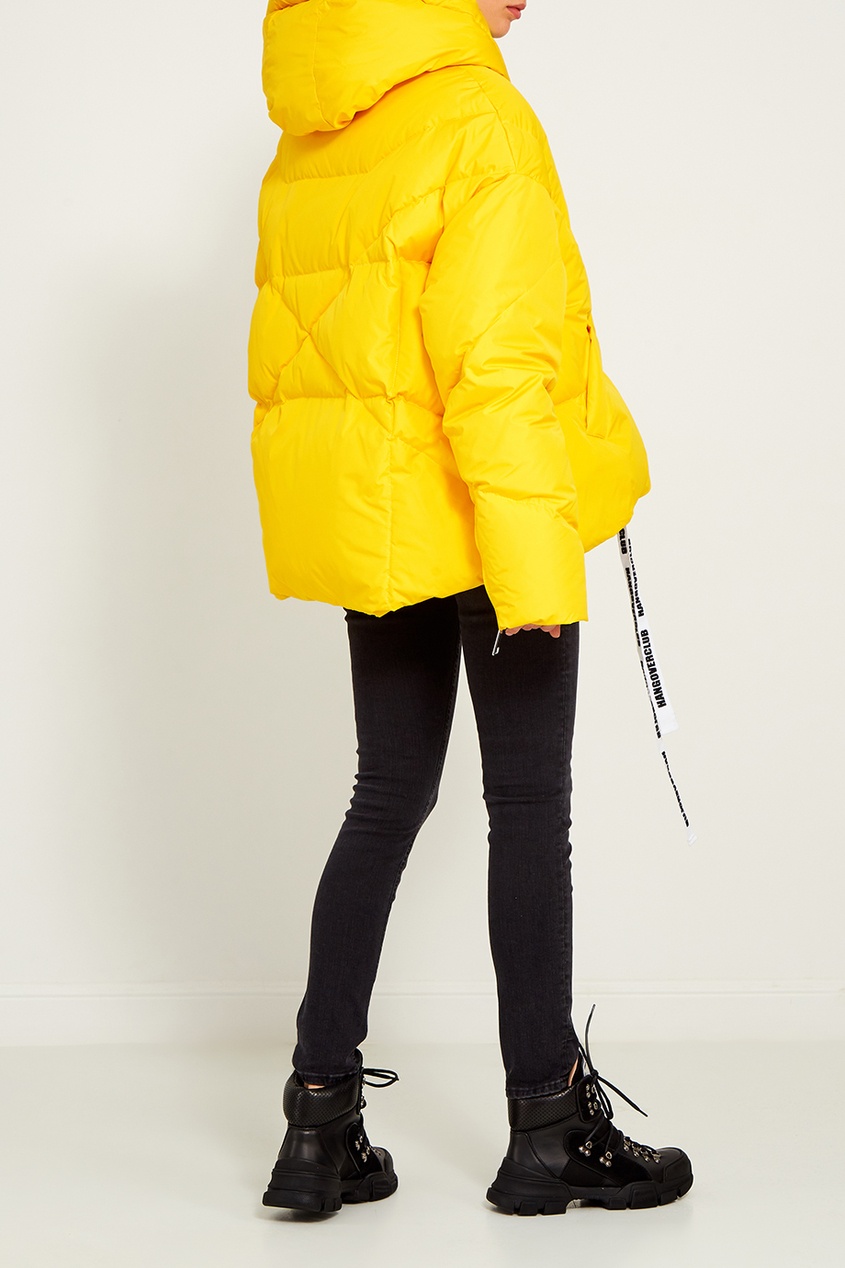 фото Желтая зимняя куртка khrisjoy