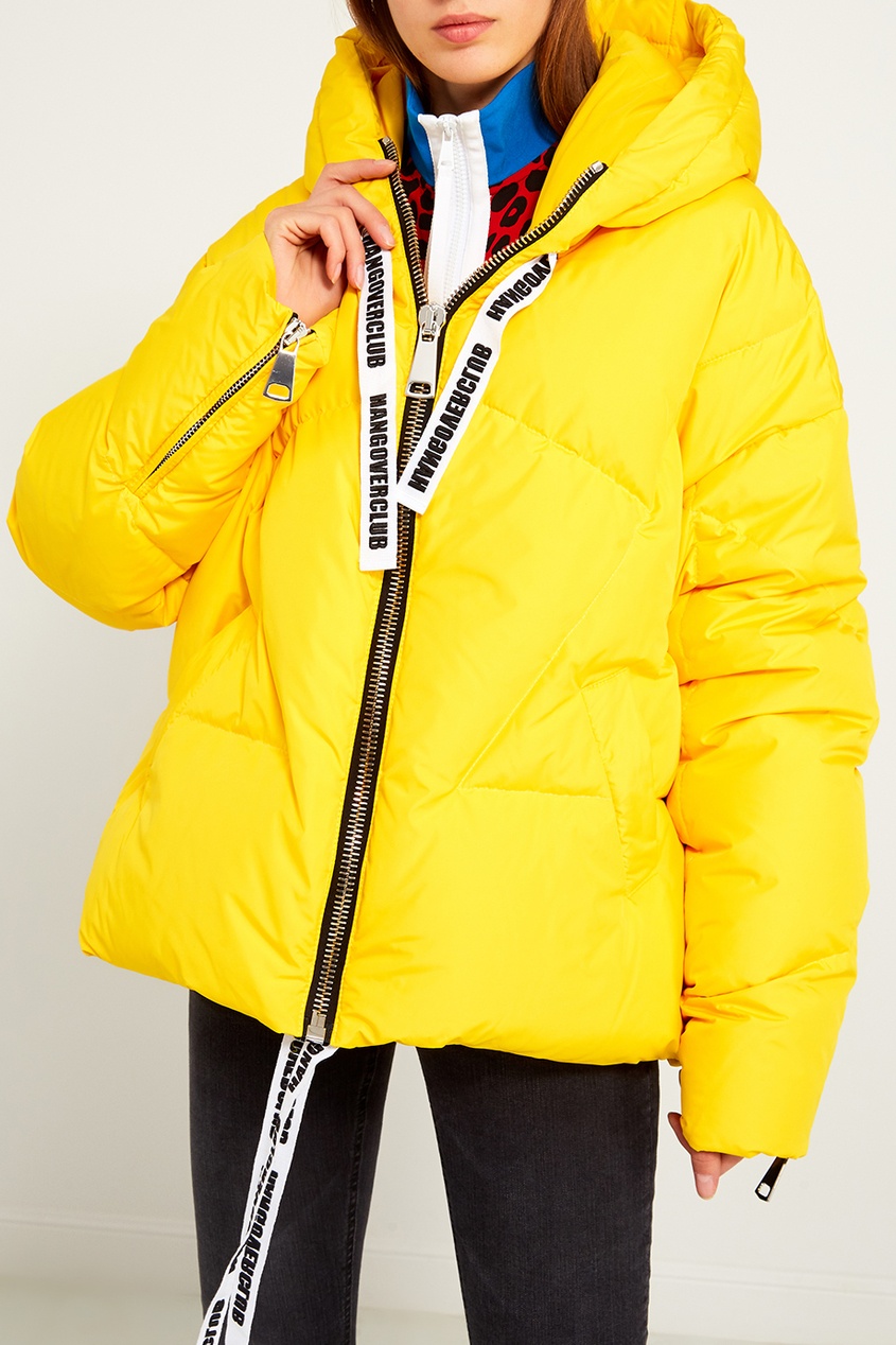 фото Желтая зимняя куртка khrisjoy