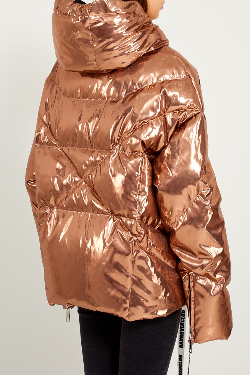 фото Золотистая зимняя куртка khrisjoy