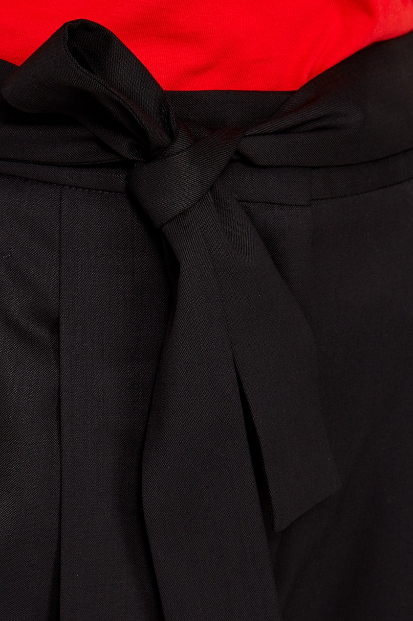 фото Черные шерстяные брюки maje