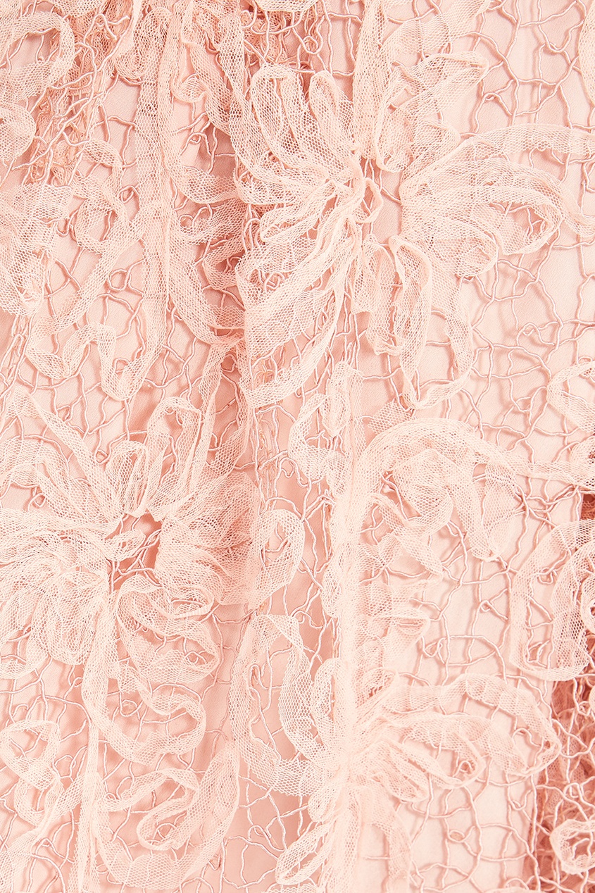 фото Розовое платье из кружева Self-portrait