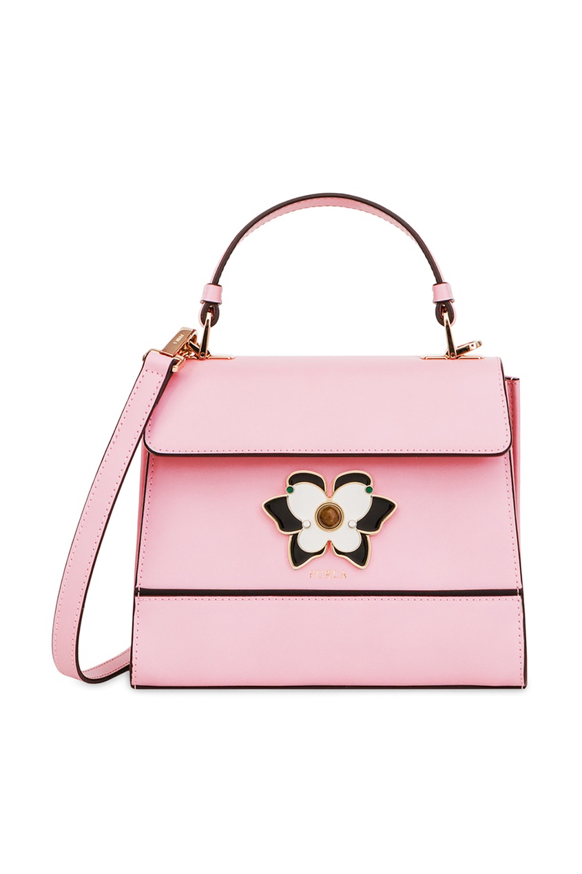 фото Розовая кожаная сумка Mughetto Furla