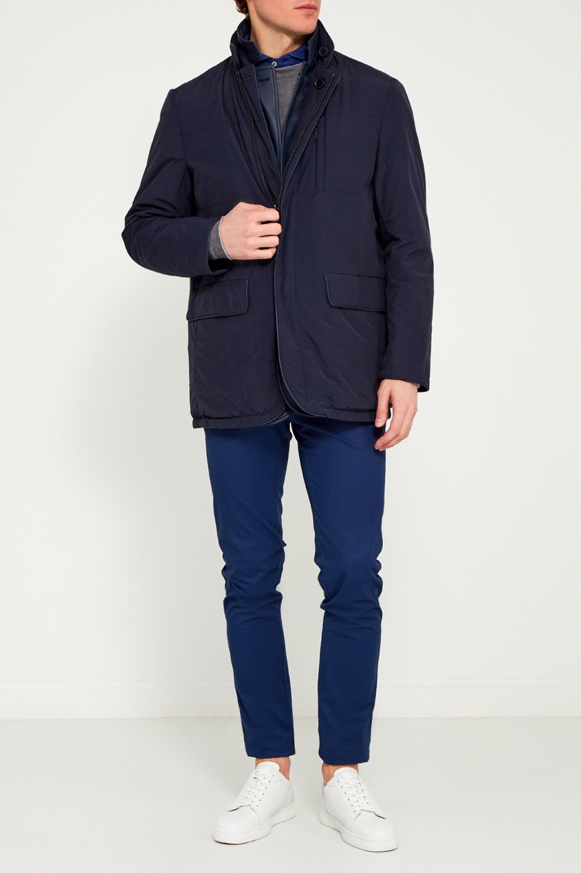 

Синее поло из хлопка, Синий