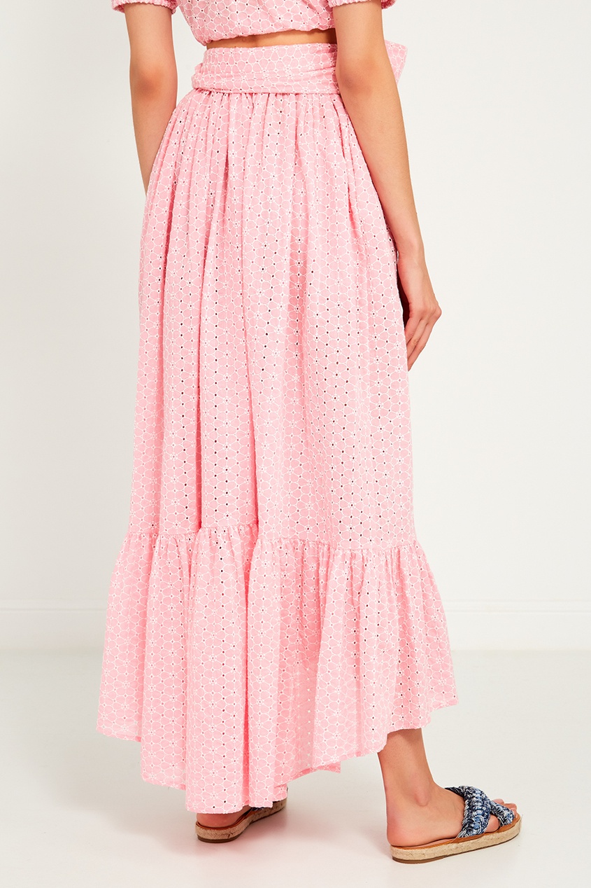 фото Розовая юбка с ажурной отделкой lisa marie fernandez
