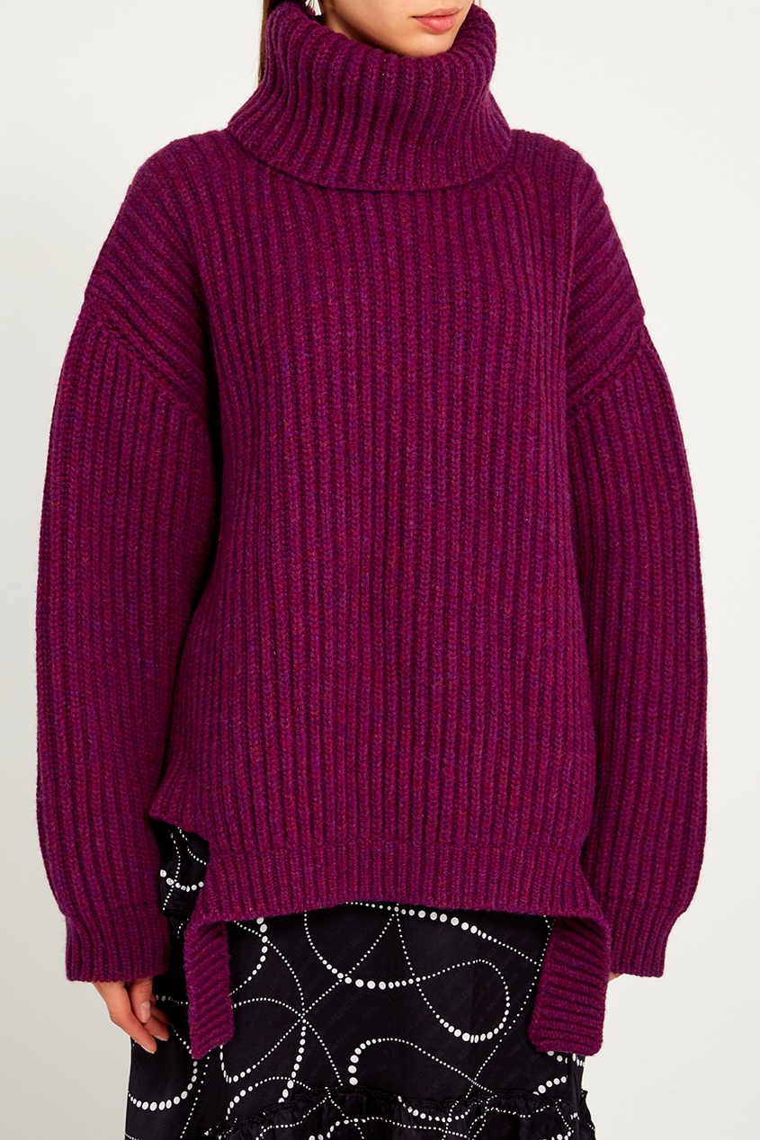 фото Фиолетовый свитер из шерсти Balenciaga