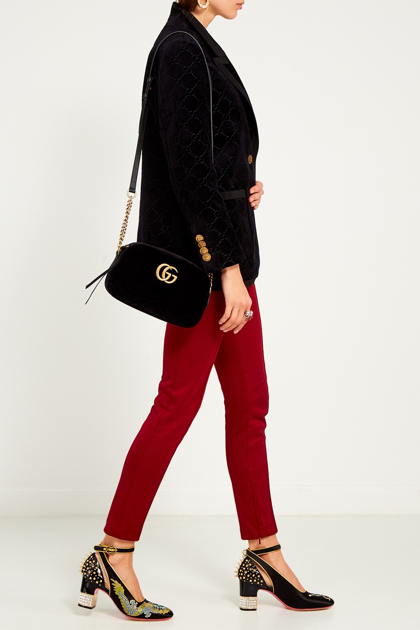 фото Бордовые брюки со стрелками Gucci