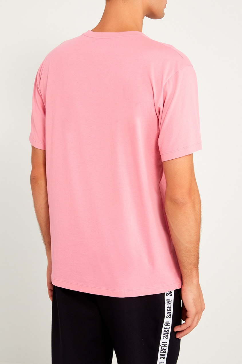 фото Розовая футболка с логотипом Gucci man