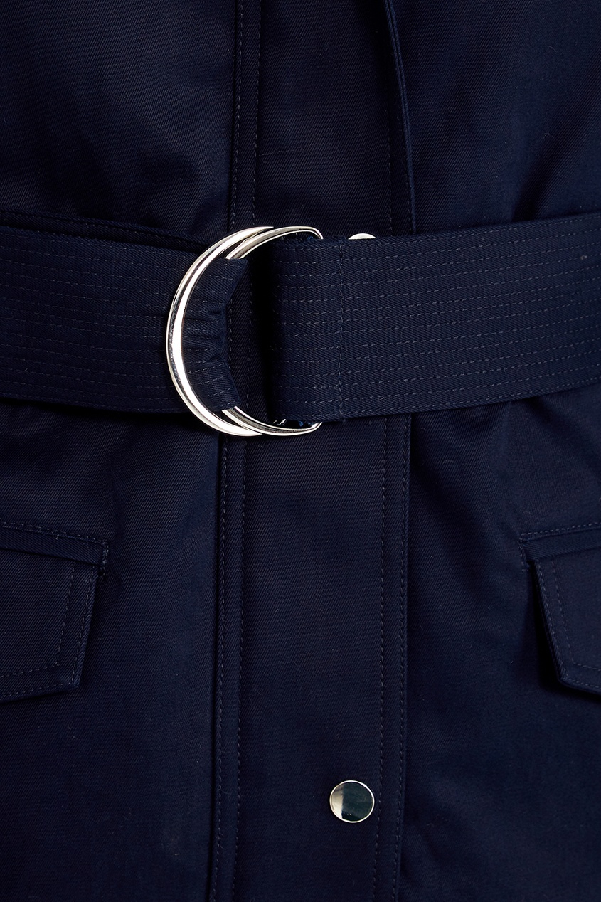 фото Темно-синяя куртка с поясом claudie pierlot