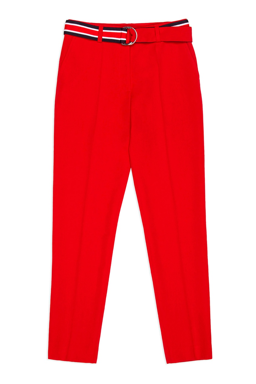 фото Красные брюки с контрастным поясом claudie pierlot
