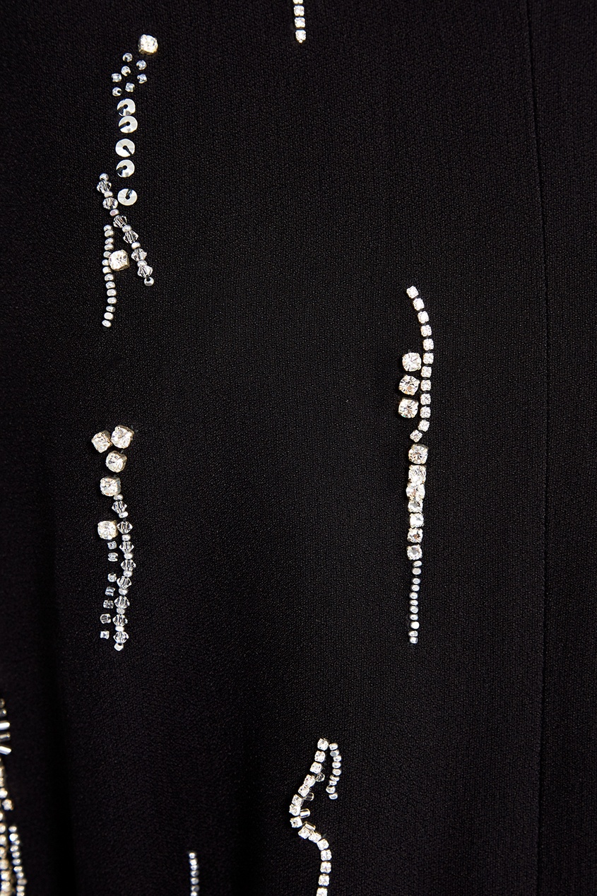 фото Черное платье с кристаллами prada