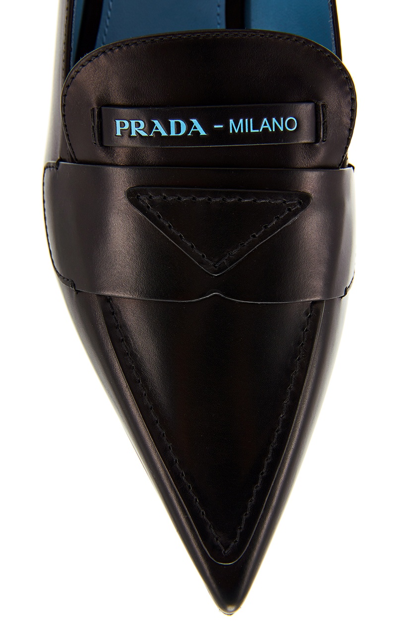 фото Черные туфли с логотипом prada