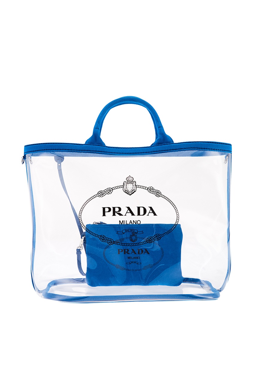 фото Прозрачная сумка с логотипом Prada