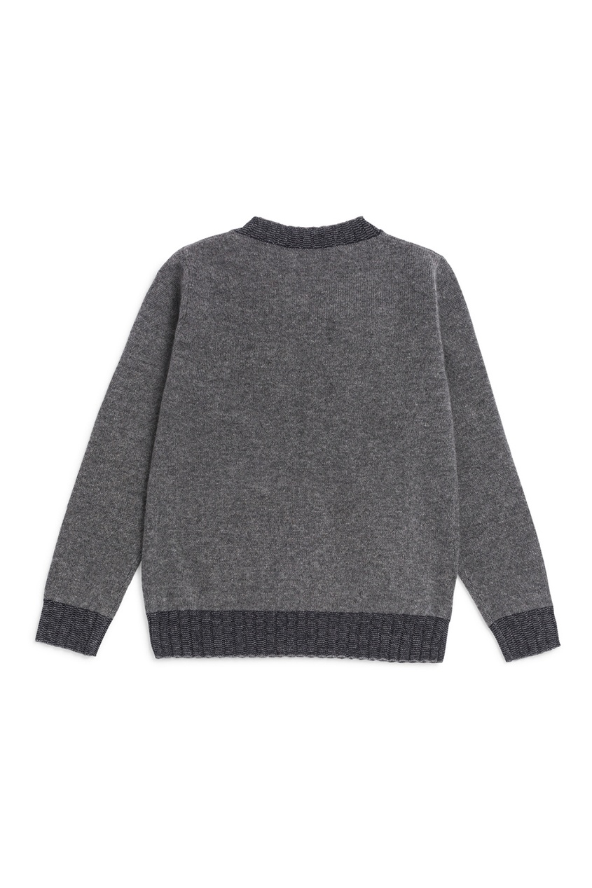 фото Серый кашемировый пуловер bonpoint