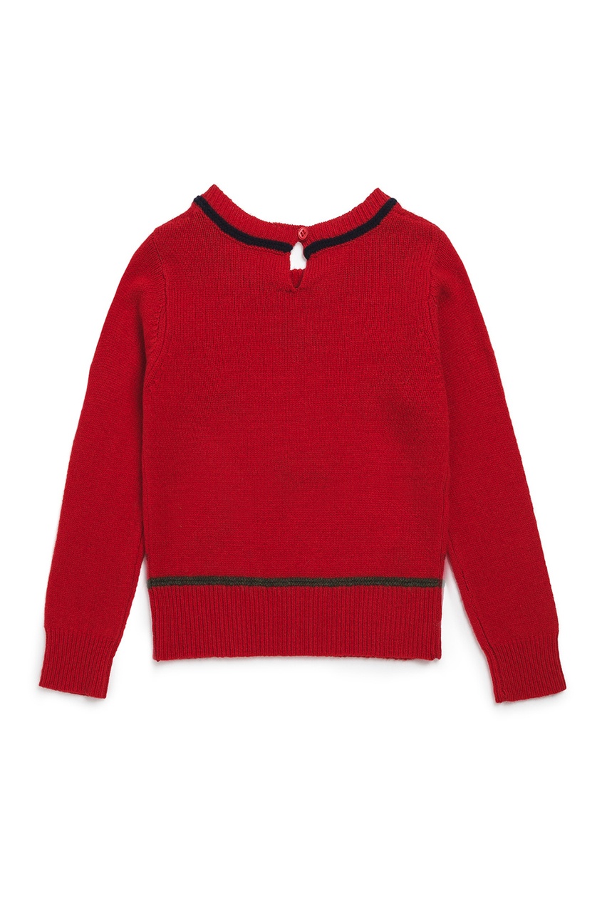 фото Пуловер красный шерстяной bonpoint