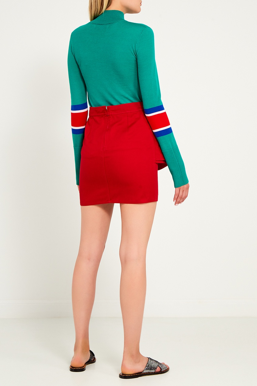 фото Зеленый свитер с контрастными полосками être cécile