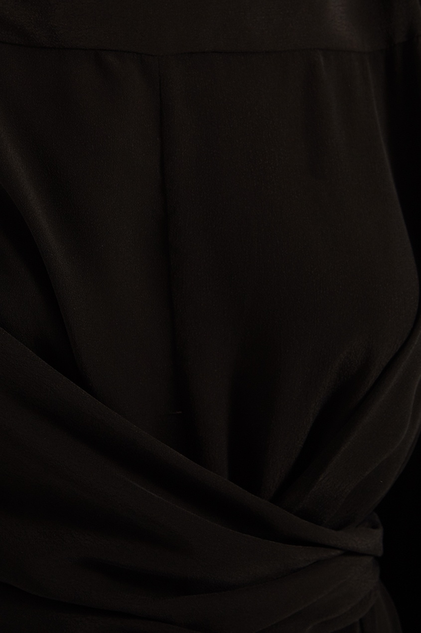 фото Черное платье с поясом lisa isabel marant etoile