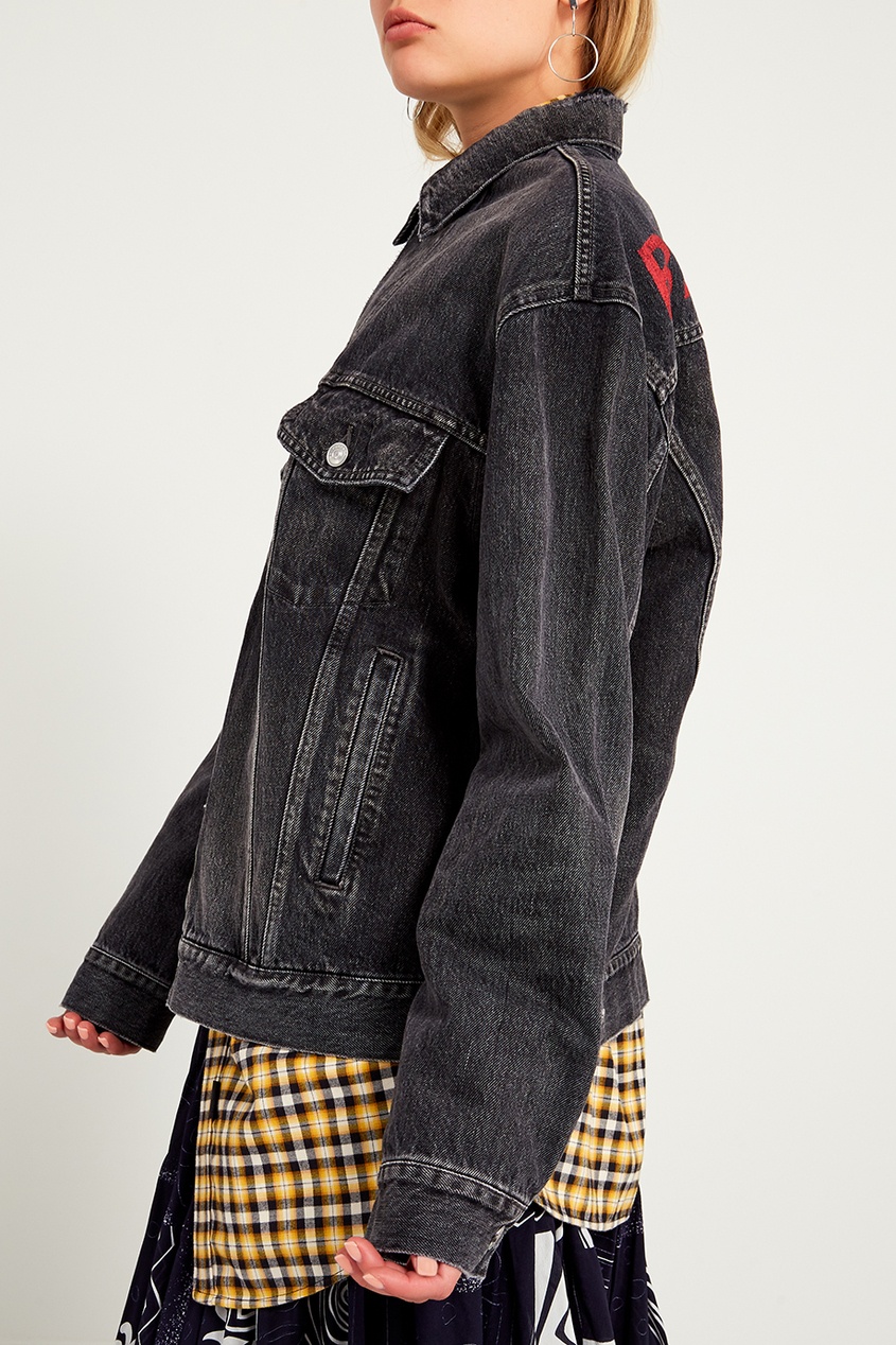 фото Серая джинсовая куртка Balenciaga