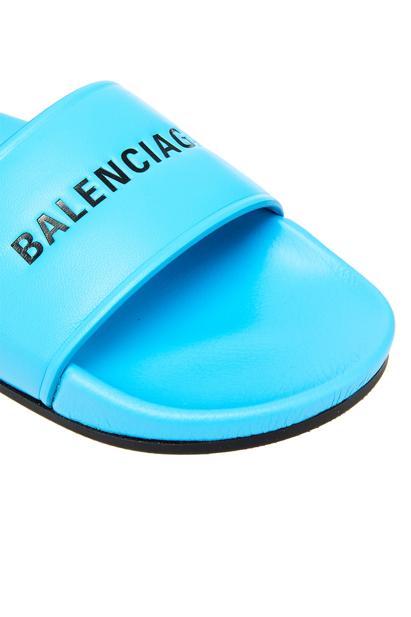 фото Голубые сандалии с логотипом balenciaga