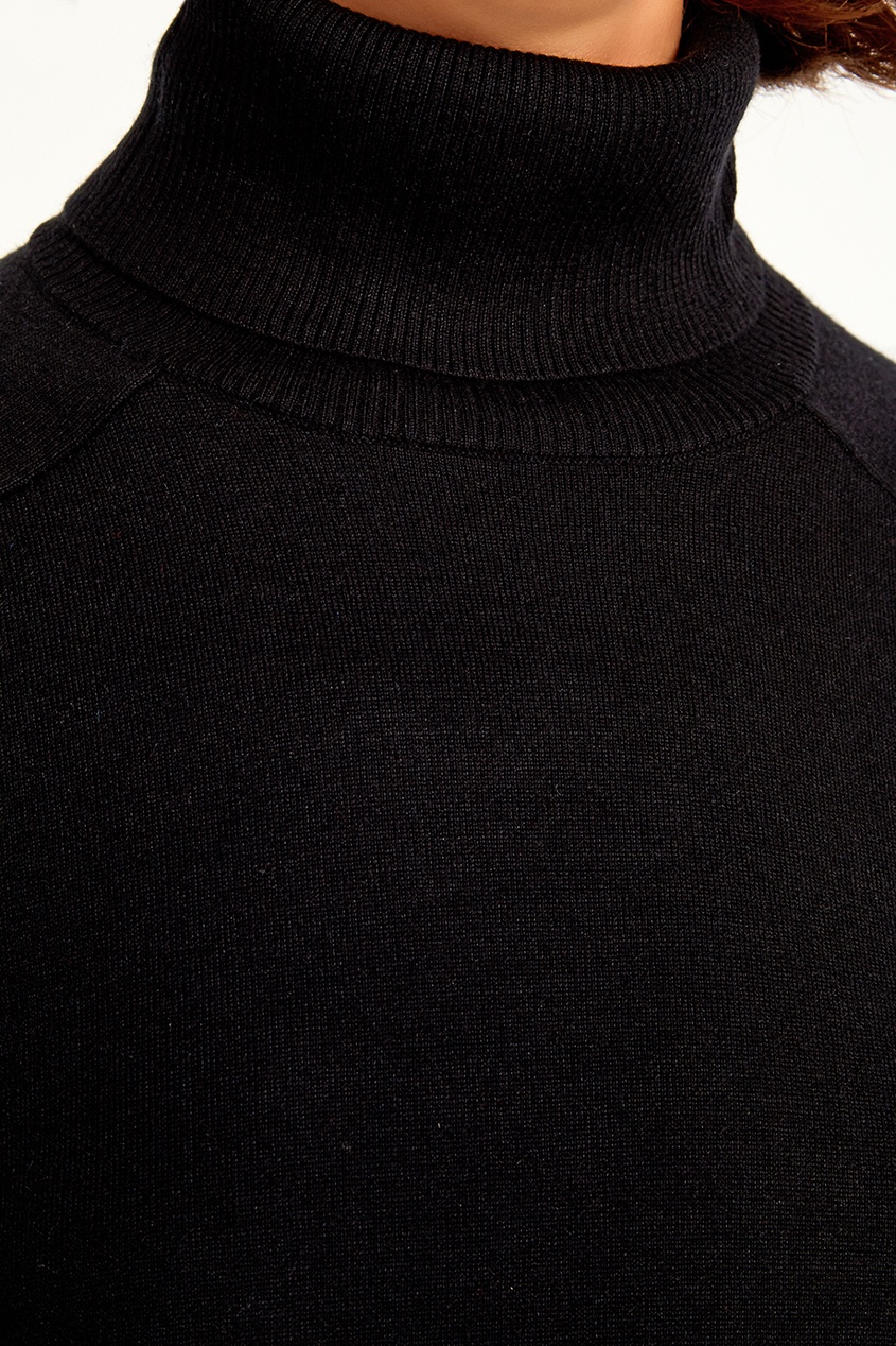 фото Черный свитер с кашемиром и шелком proenza schouler
