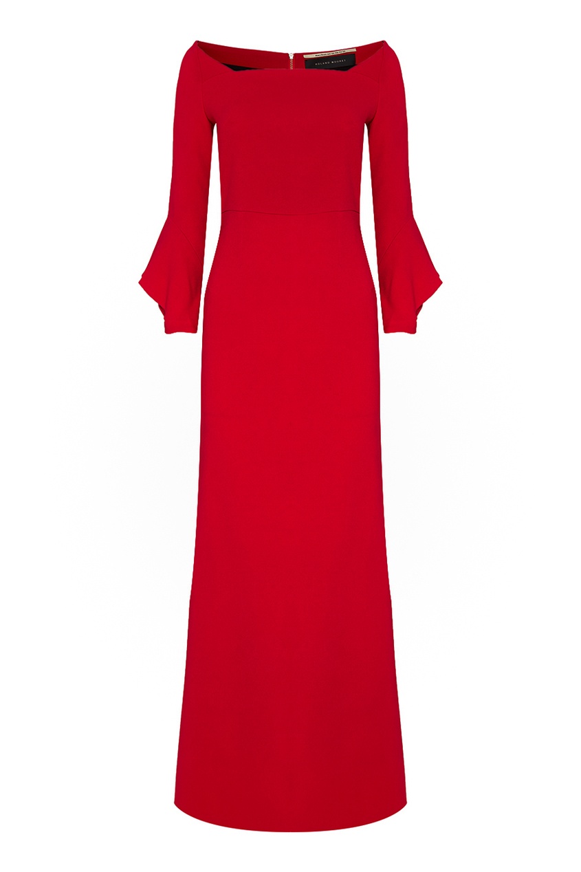 фото Красное платье на молнии roland mouret