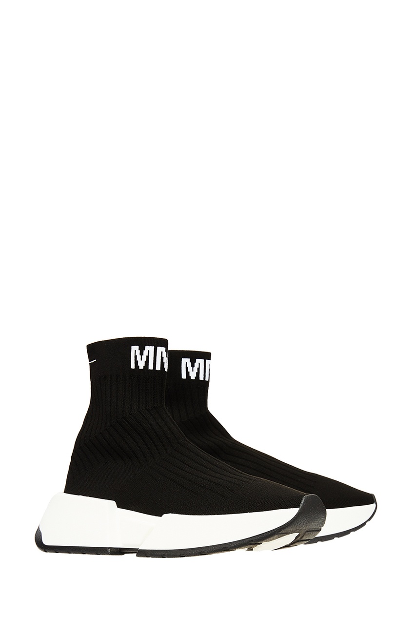 фото Черные текстильные кроссовки mm6 maison margiela