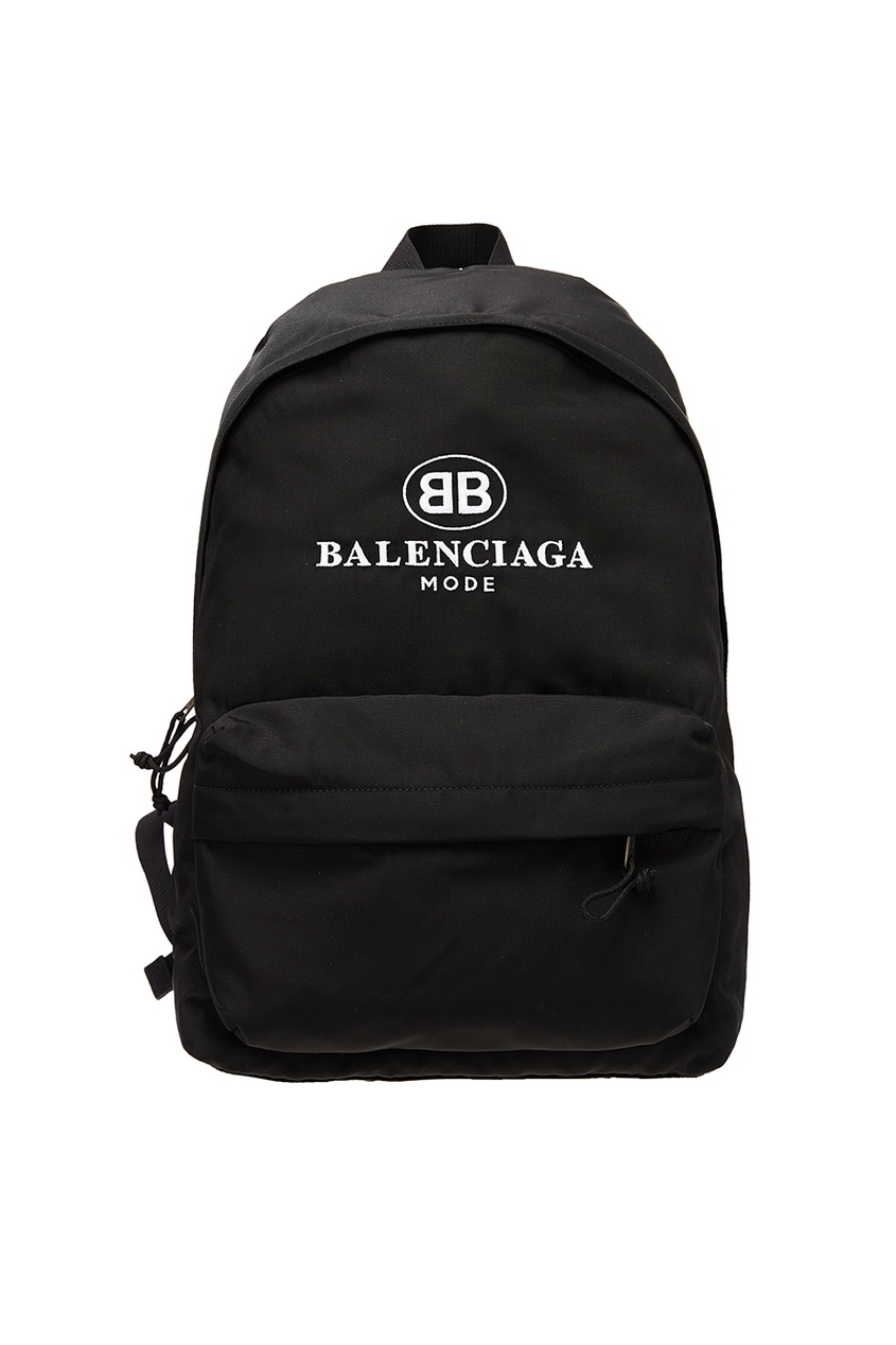 фото Черный рюкзак с логотипом balenciaga