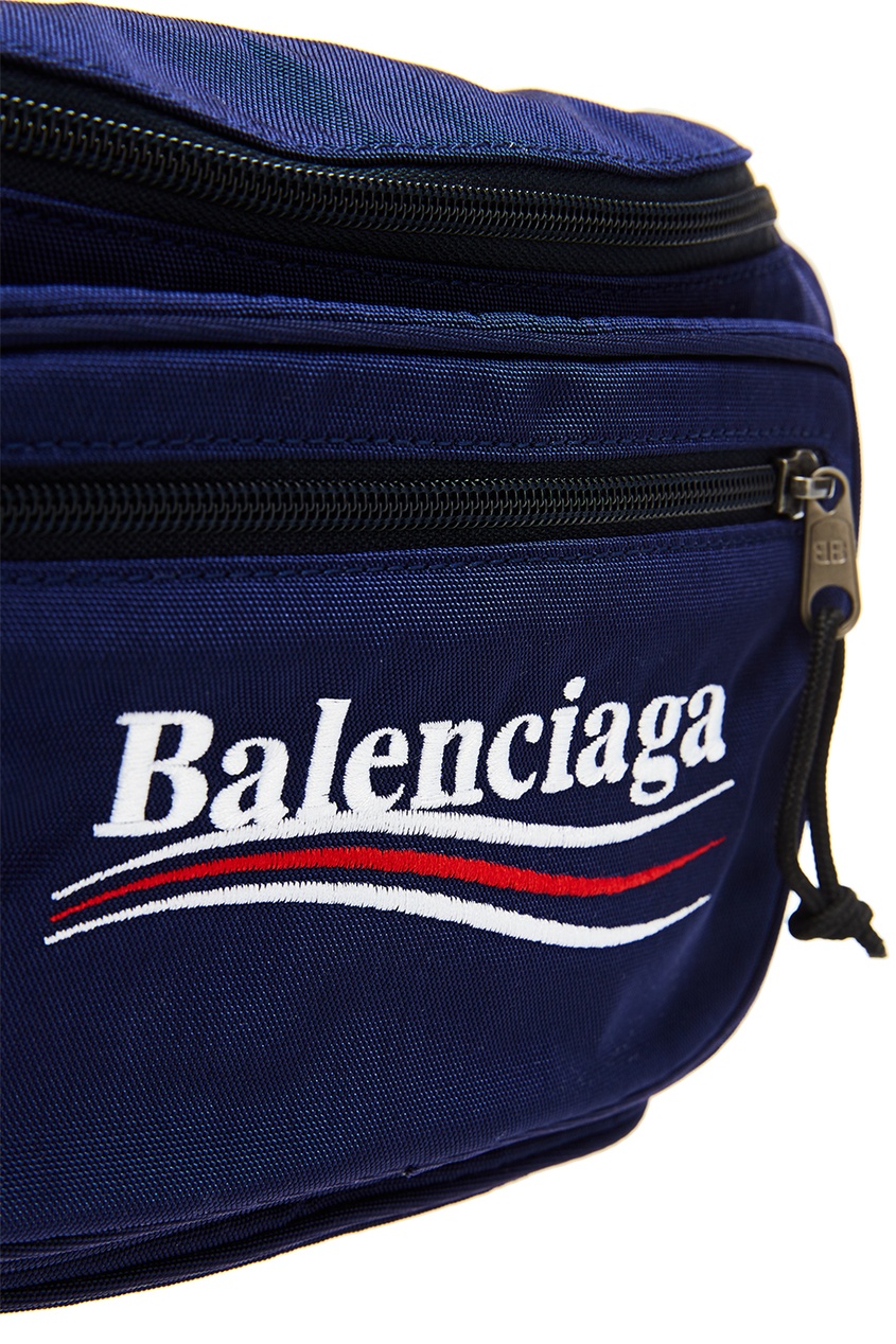 фото Синяя сумка на пояс Balenciaga man