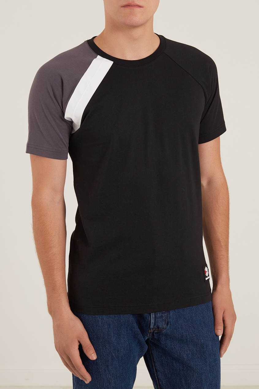 фото Черная футболка с контрастной отделкой Reebok