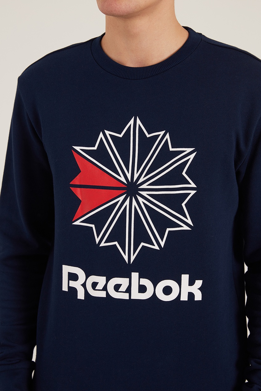 фото Синий свитшот с логотипом Reebok