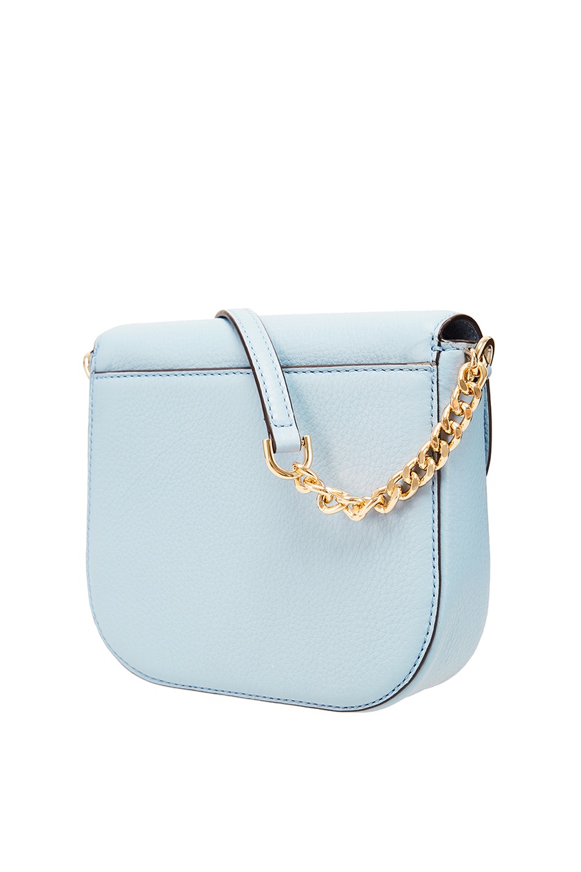 фото Голубая кожаная сумка crossbodies michael michael kors