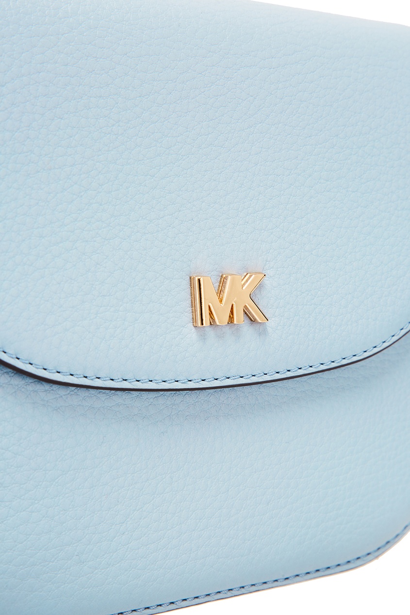 фото Голубая кожаная сумка crossbodies michael michael kors