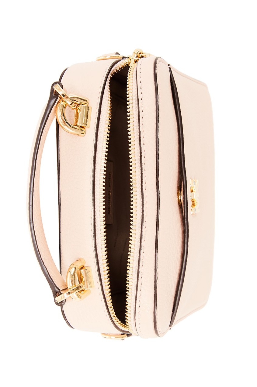 фото Розовая кожаная сумка crossbodies michael michael kors