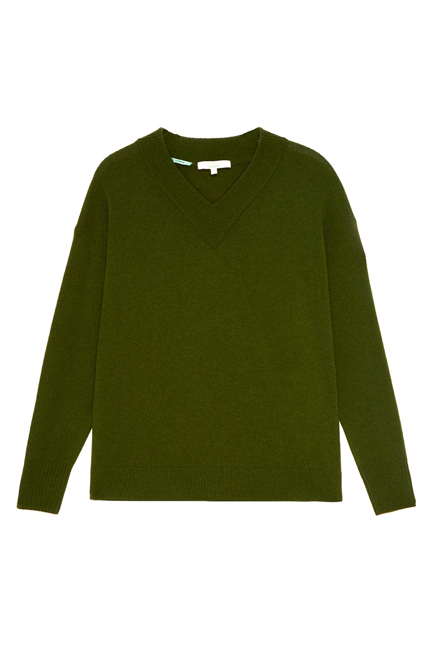 фото Вязаный зеленый пуловер Akhmadullina dreams