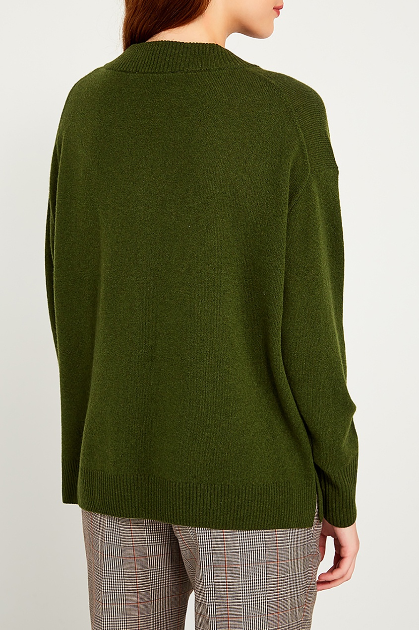 фото Вязаный зеленый пуловер Akhmadullina dreams