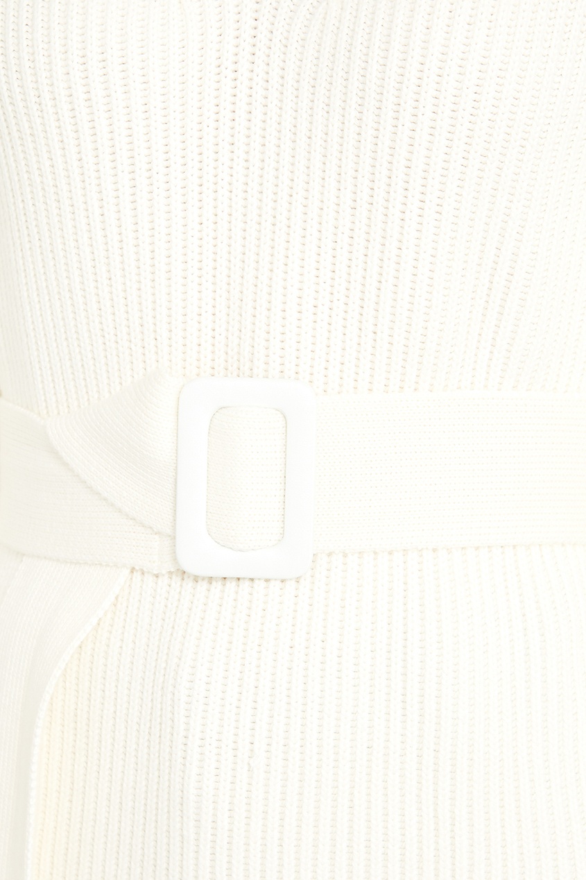 фото Белый пуловер с поясом akhmadullina dreams
