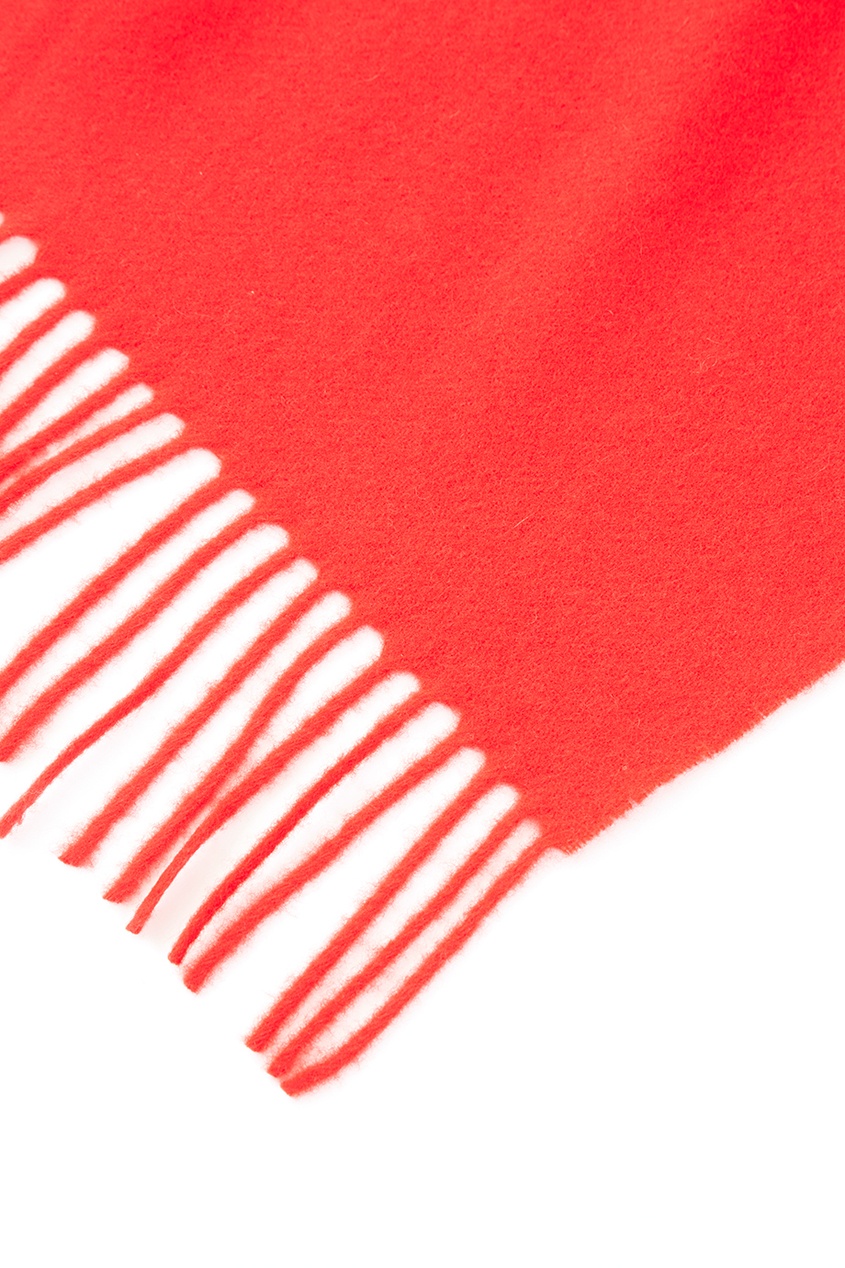 фото Красный шерстяной шарф moncler