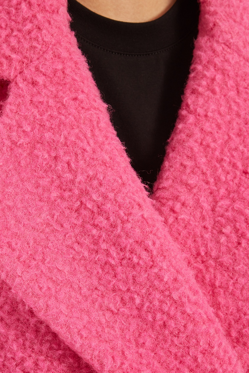 фото Розовое двубортное пальто msgm