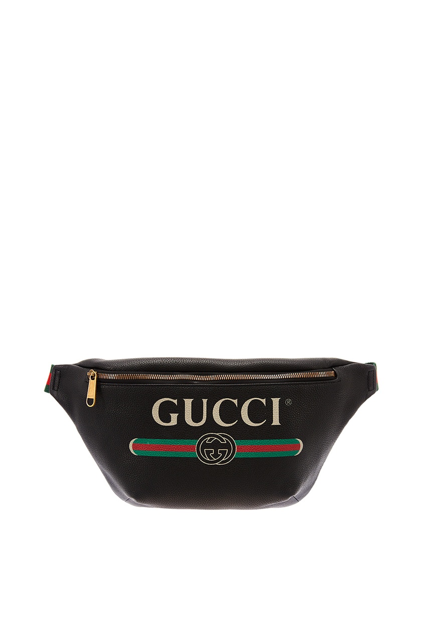 фото Черная поясная сумка Gucci Print Gucci man