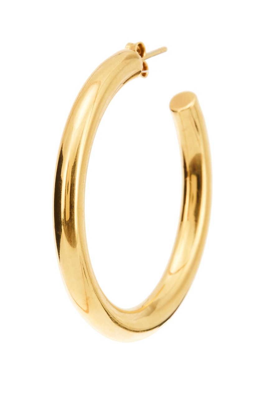 фото Золотистые серьги-кольца lidia copine jewelry