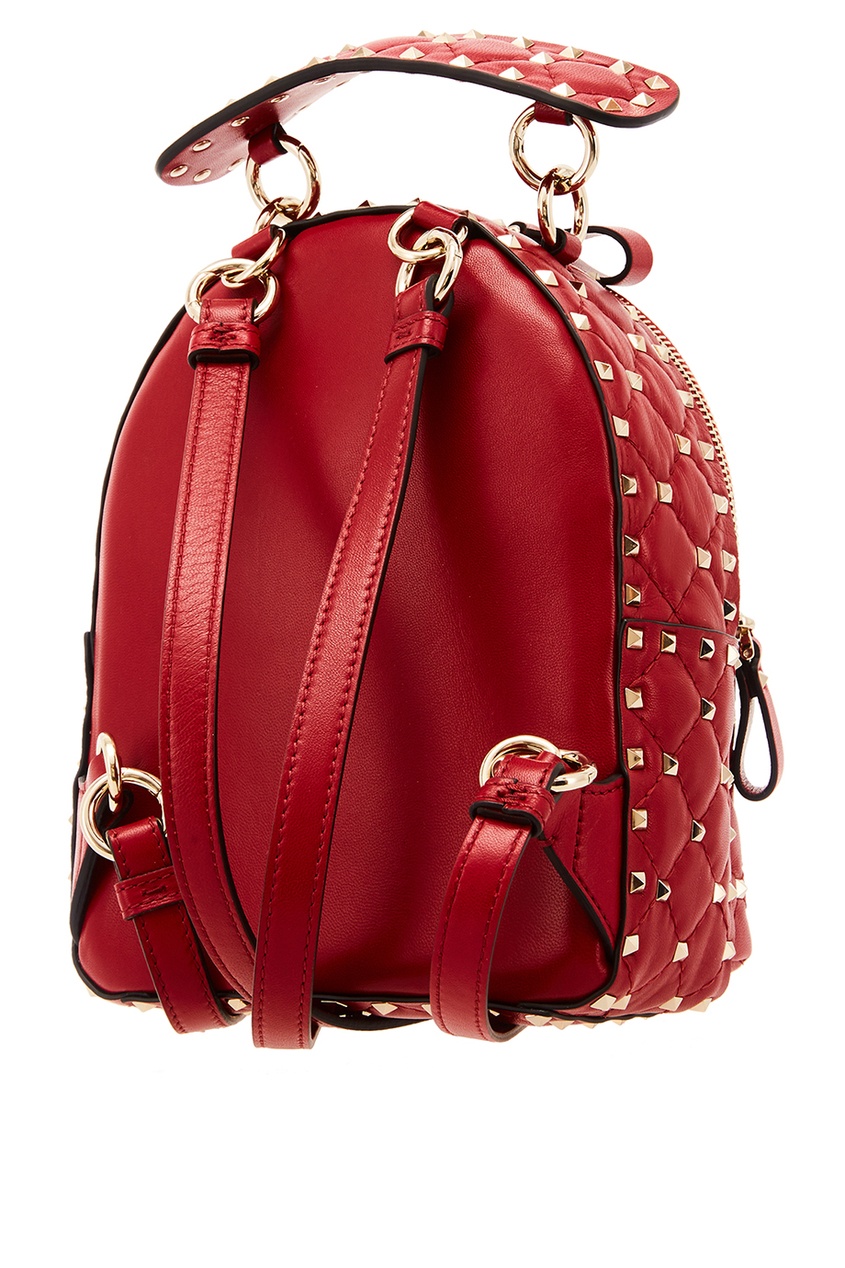 фото Красный рюкзак garavani rockstud valentino garavani