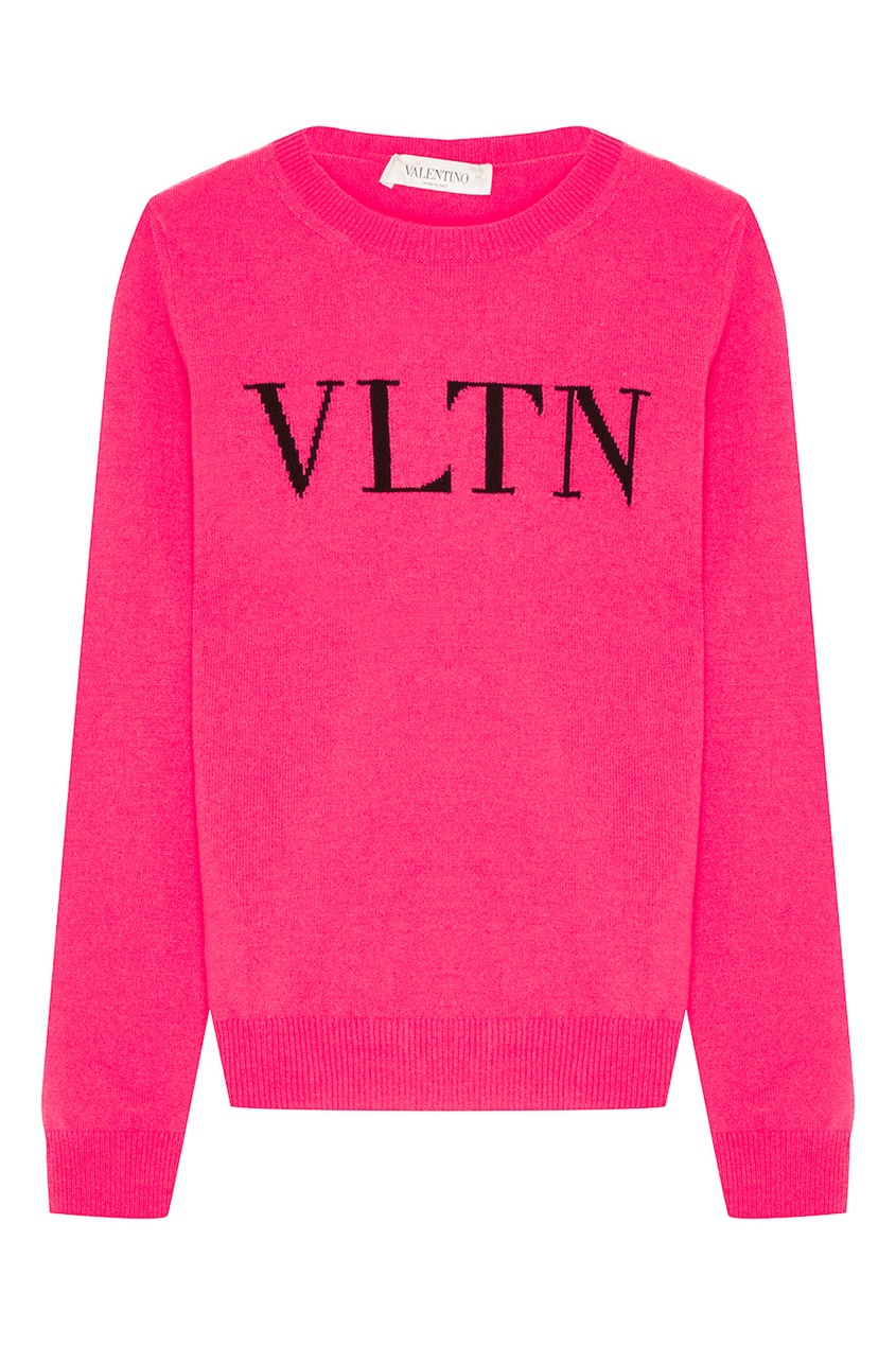 фото Розовый джемпер с логотипом valentino